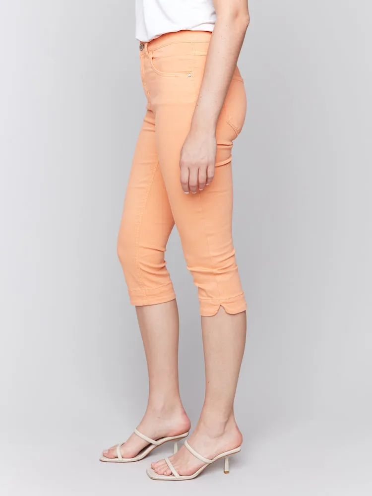 Knee High Capri Twill Pants