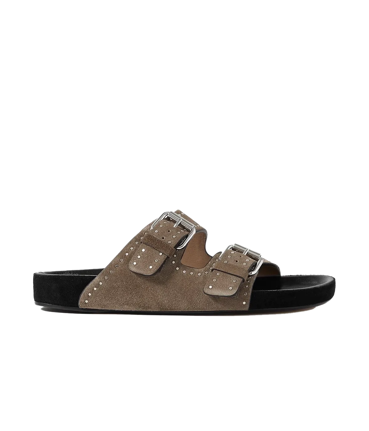 Lennyo Sandal in Taupe Suede