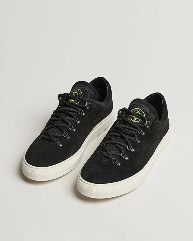 Low Top Suede Sneakers - Black