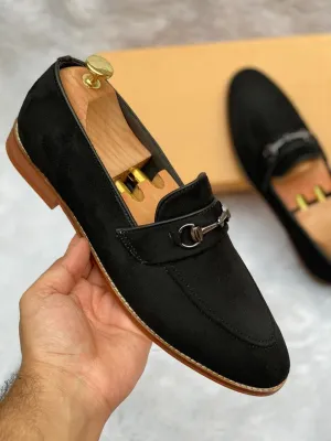 Men Stylish Buckle Suede Moccasin