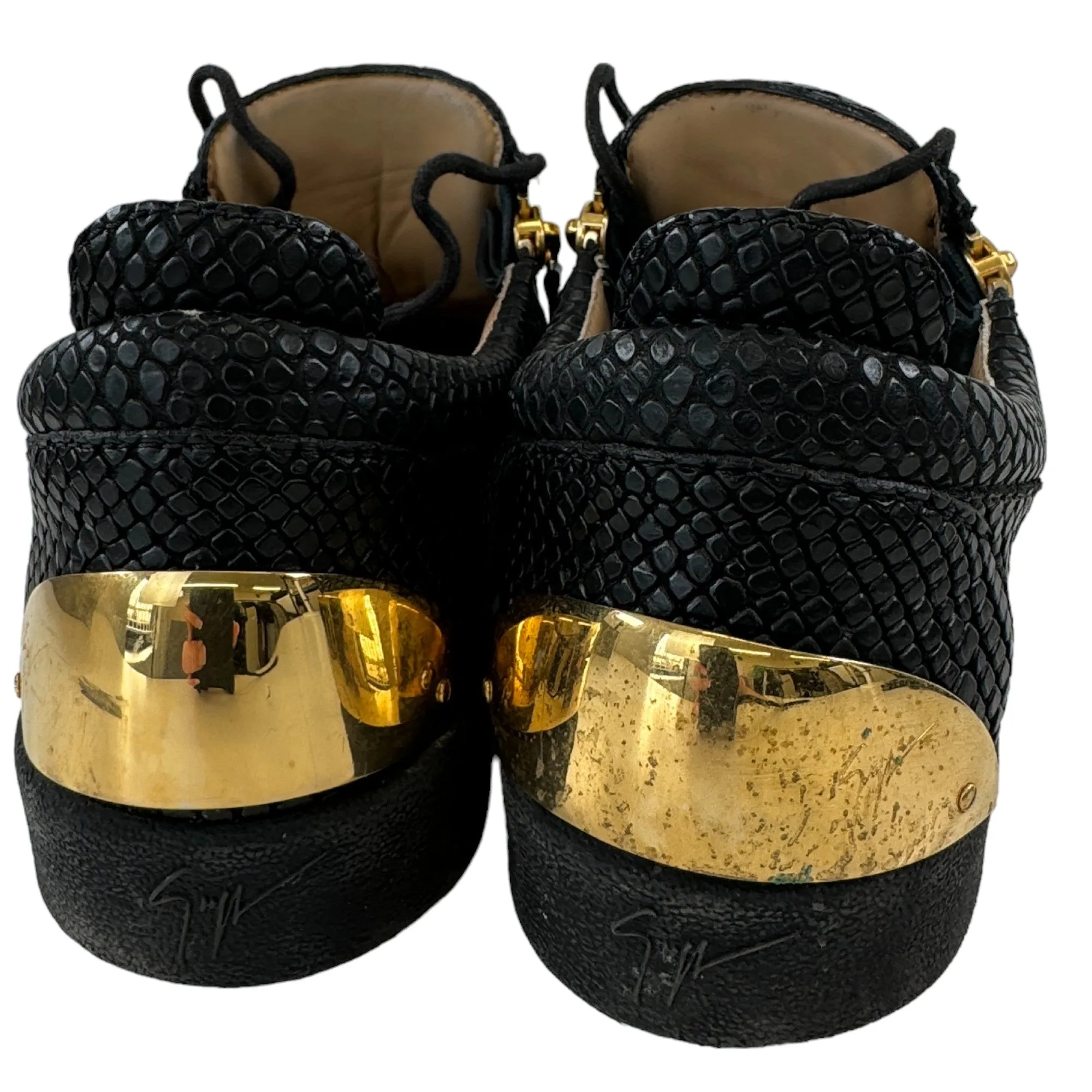Men's May Ldn Snake Low Trainers Black Size EU 43 / UK 9