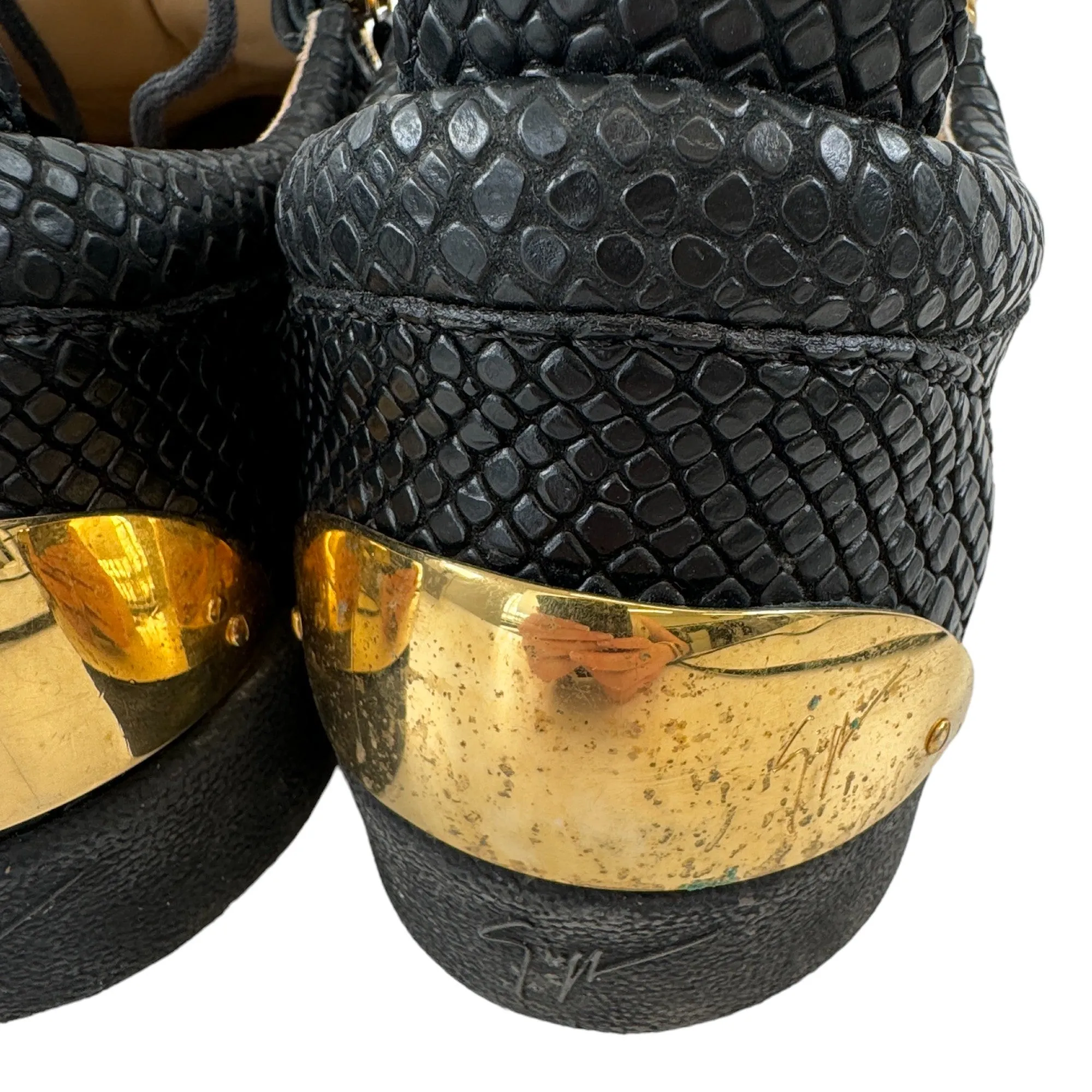 Men's May Ldn Snake Low Trainers Black Size EU 43 / UK 9