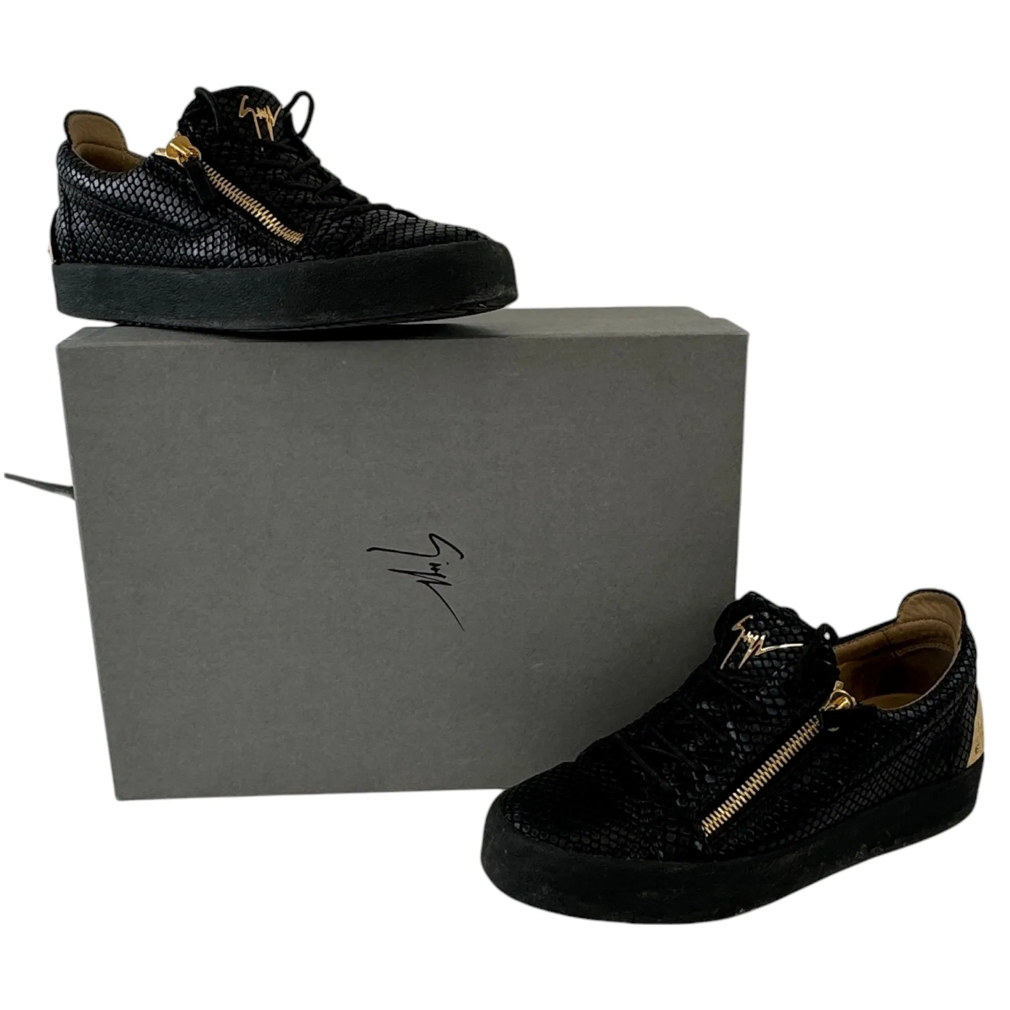 Men's May Ldn Snake Low Trainers Black Size EU 43 / UK 9