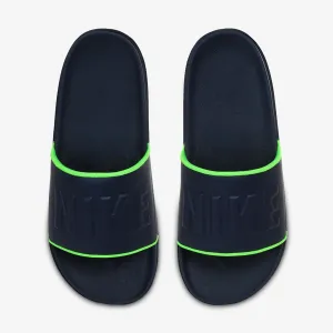 Men's Nike Offcourt Slides (Blackened Blue/Volt)(BQ4639-403)