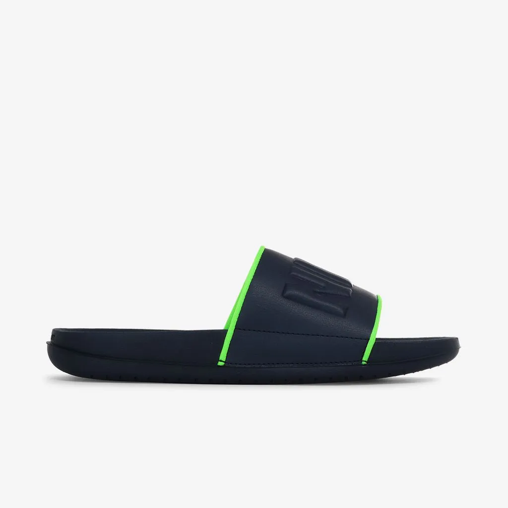 Men's Nike Offcourt Slides (Blackened Blue/Volt)(BQ4639-403)