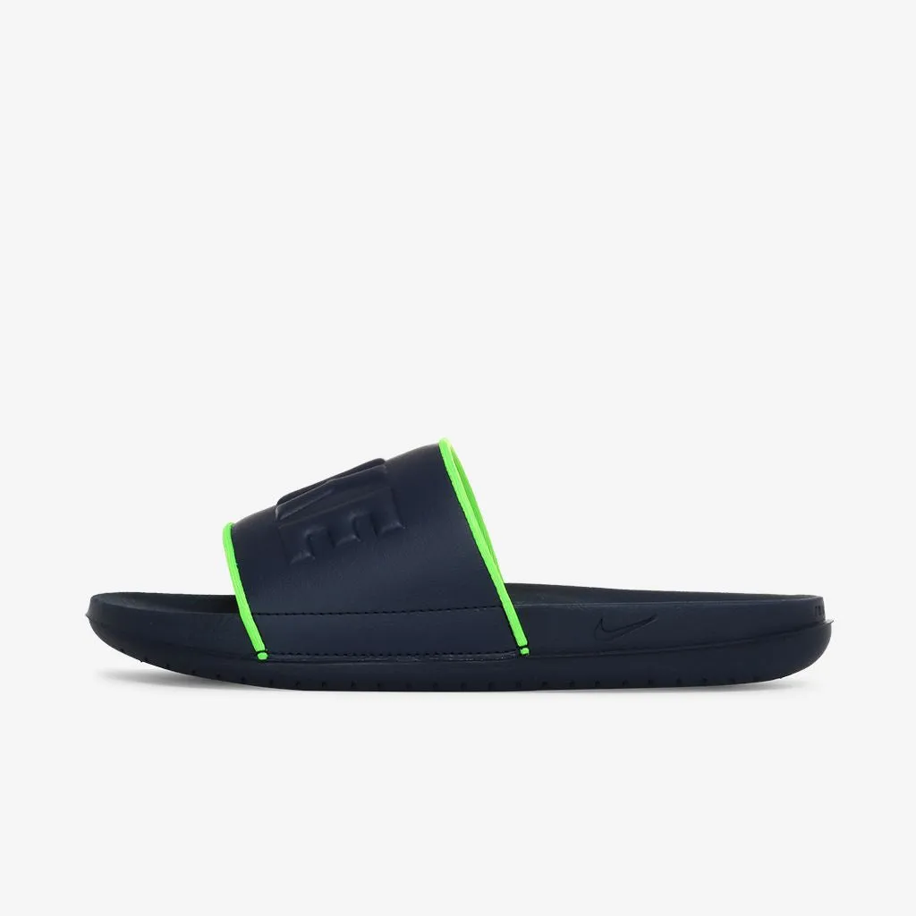Men's Nike Offcourt Slides (Blackened Blue/Volt)(BQ4639-403)