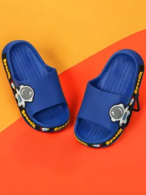 Navy Blue Astronaut and Rocket Slides for Boys