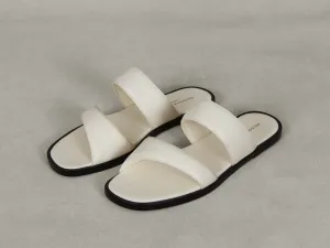 Plume Sandal in Blanc Cassè Nappa