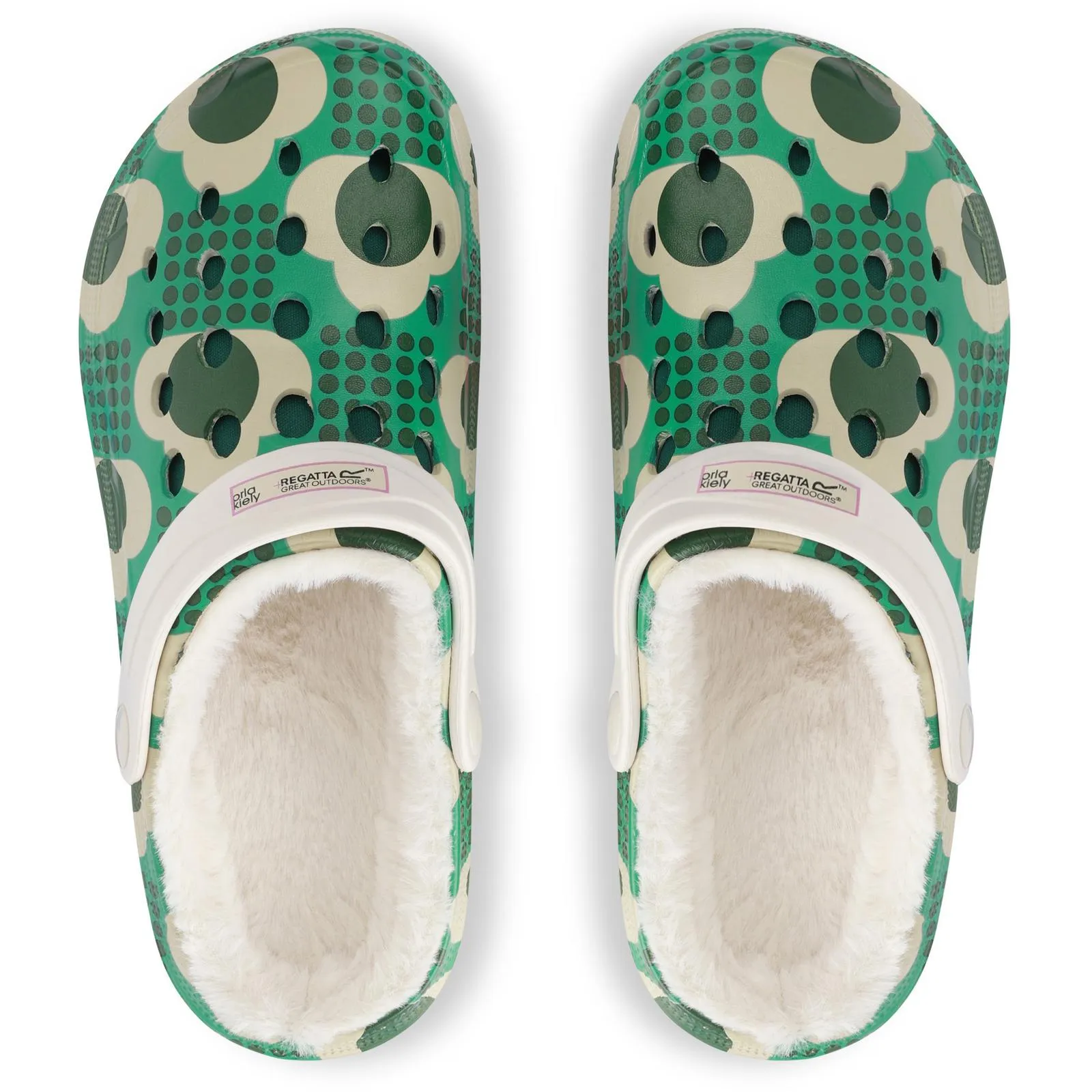 Regatta Womens Orla Kiely Fleece Lined Cosy Slip On Clogs