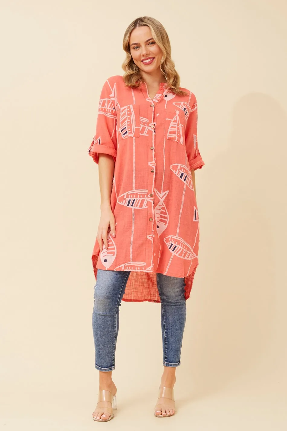 ROBBIE LINEN TUNIC TOP