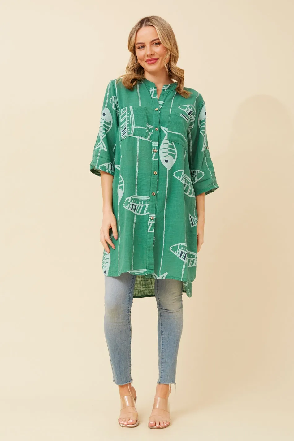 ROBBIE LINEN TUNIC TOP