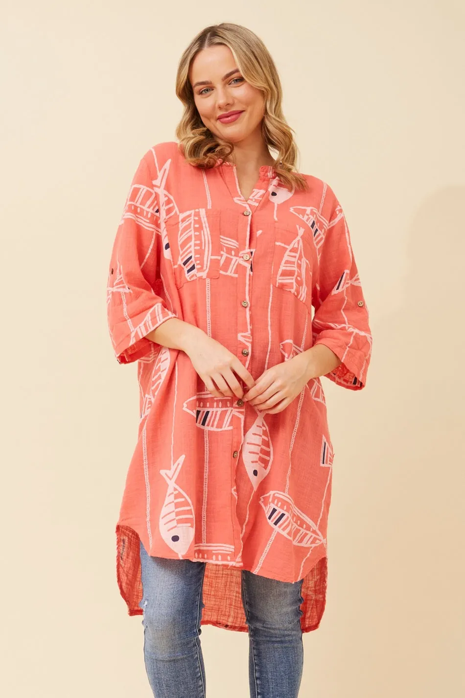 ROBBIE LINEN TUNIC TOP
