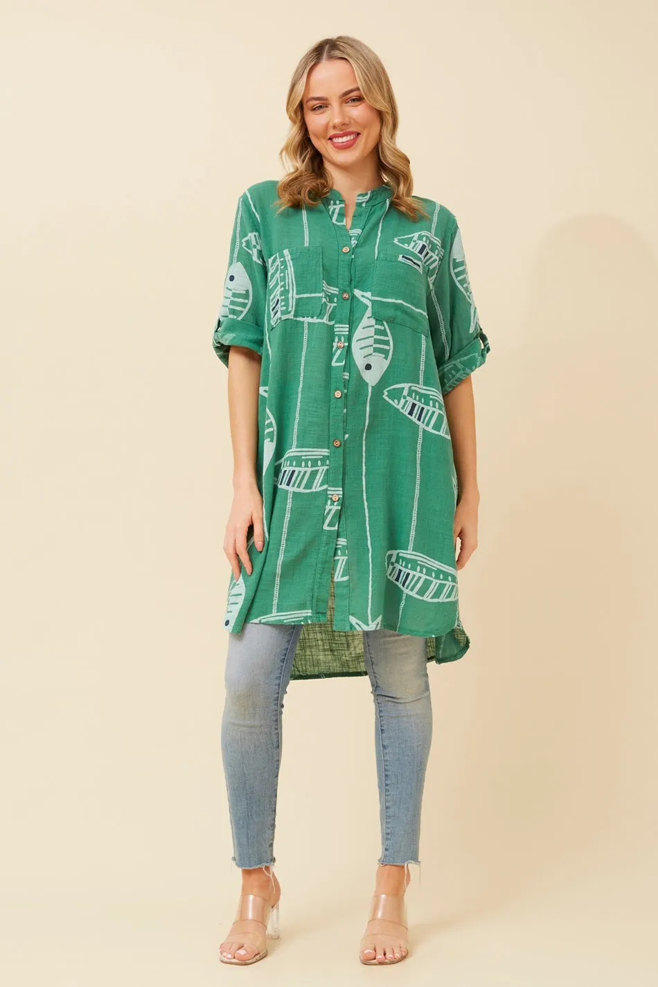 ROBBIE LINEN TUNIC TOP