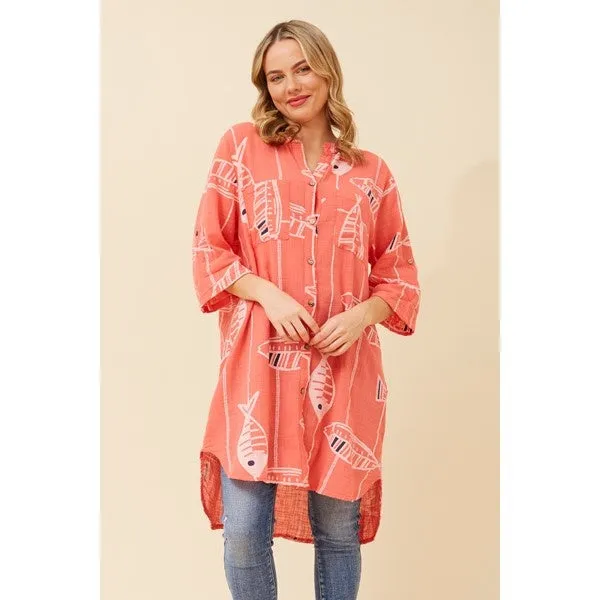 ROBBIE LINEN TUNIC TOP