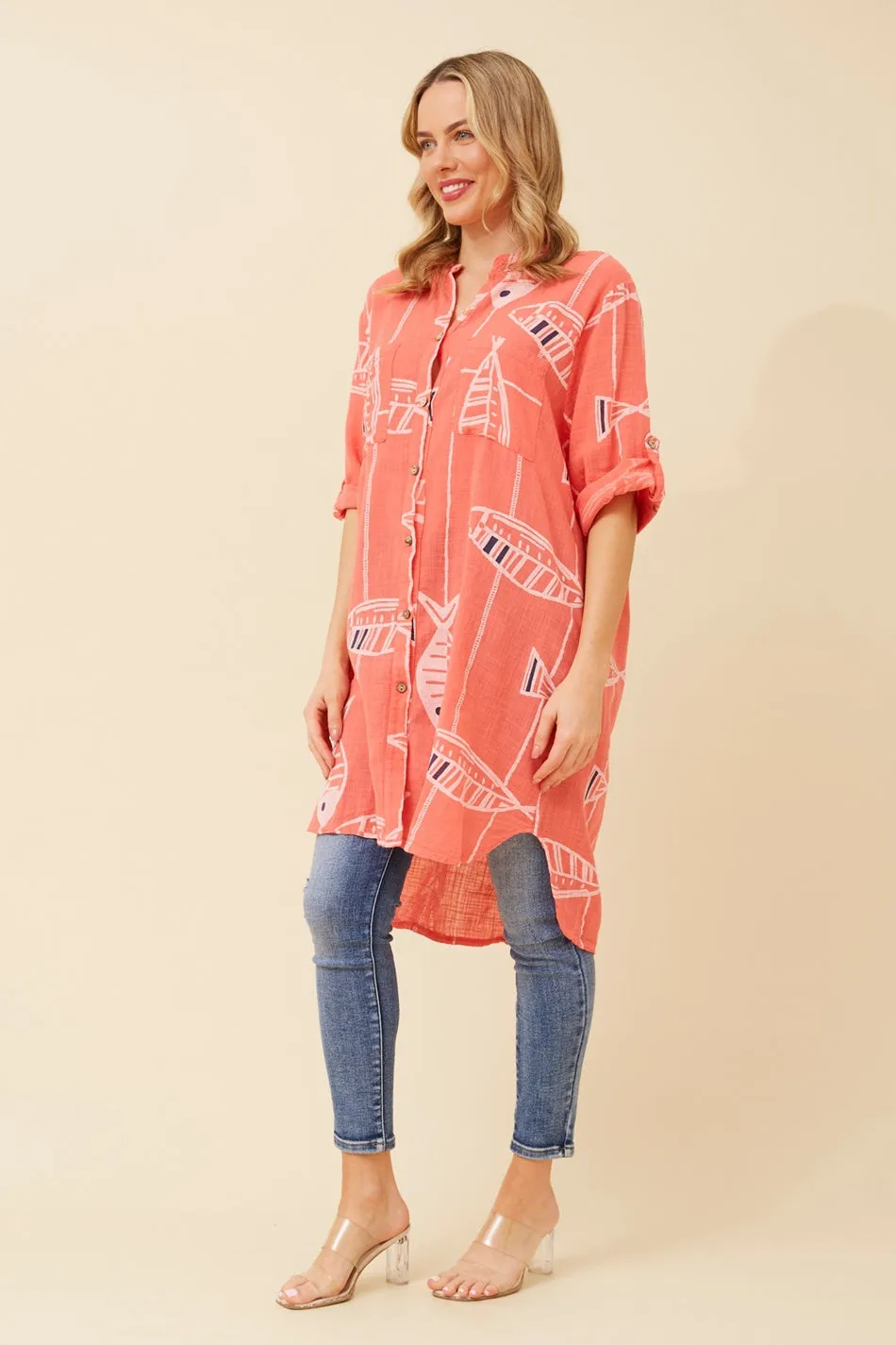 ROBBIE LINEN TUNIC TOP