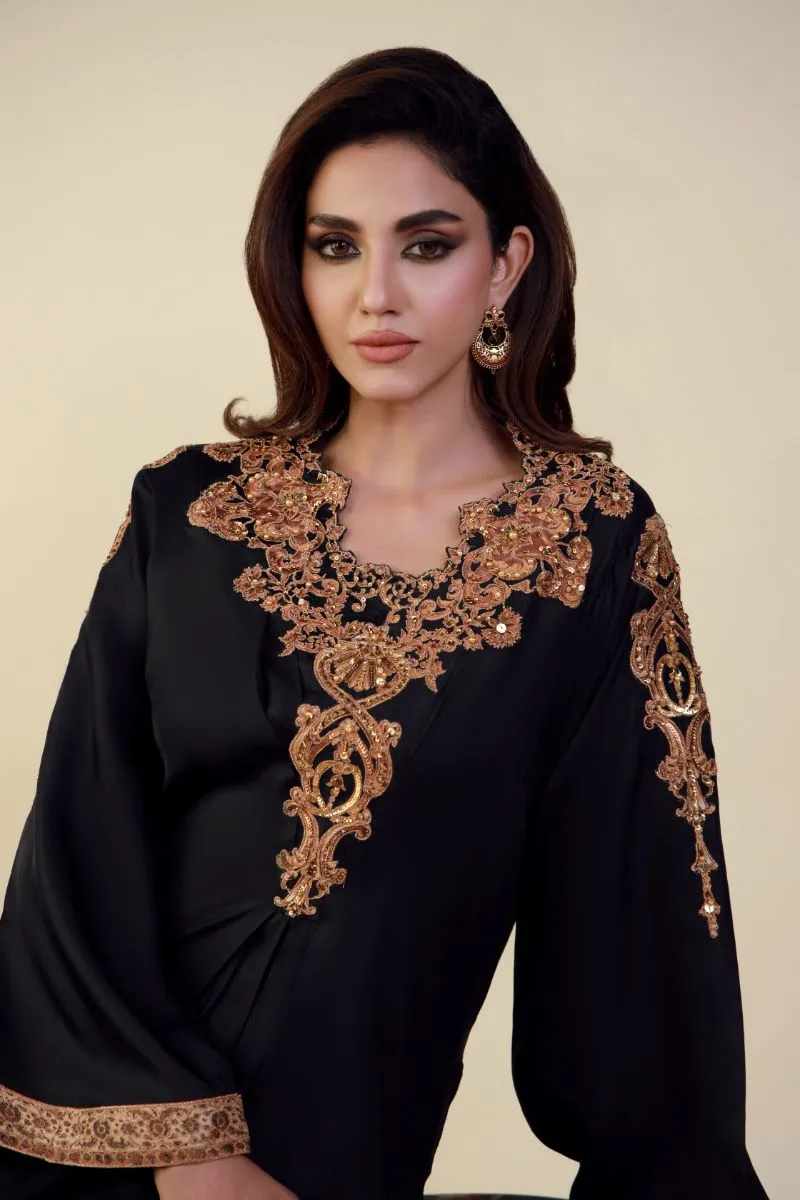 Shamaeel - EE-01 - Black - Raw Silk & Khaddi Silk - 2 Piece