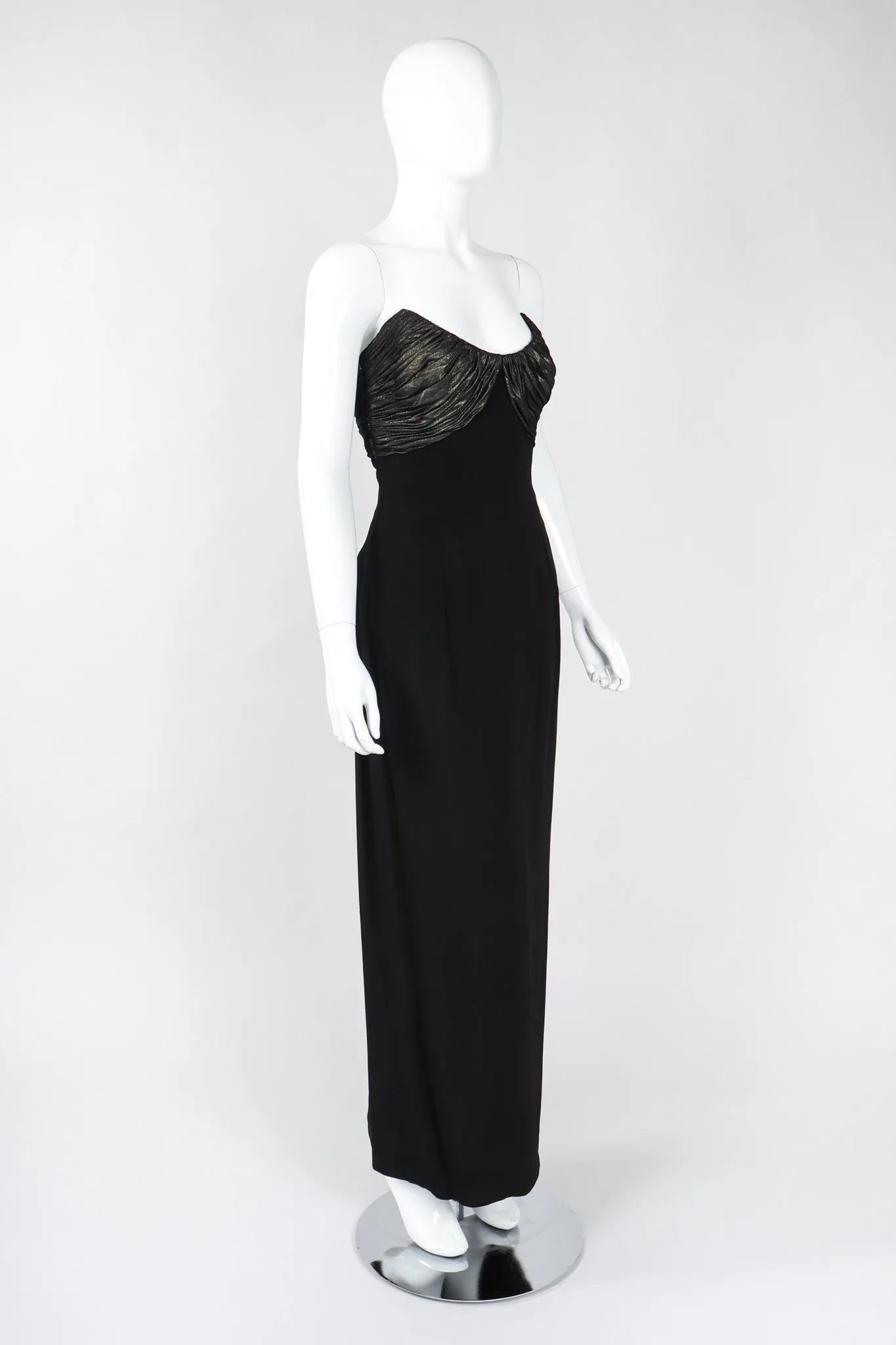 Strapless U-Neck Gown