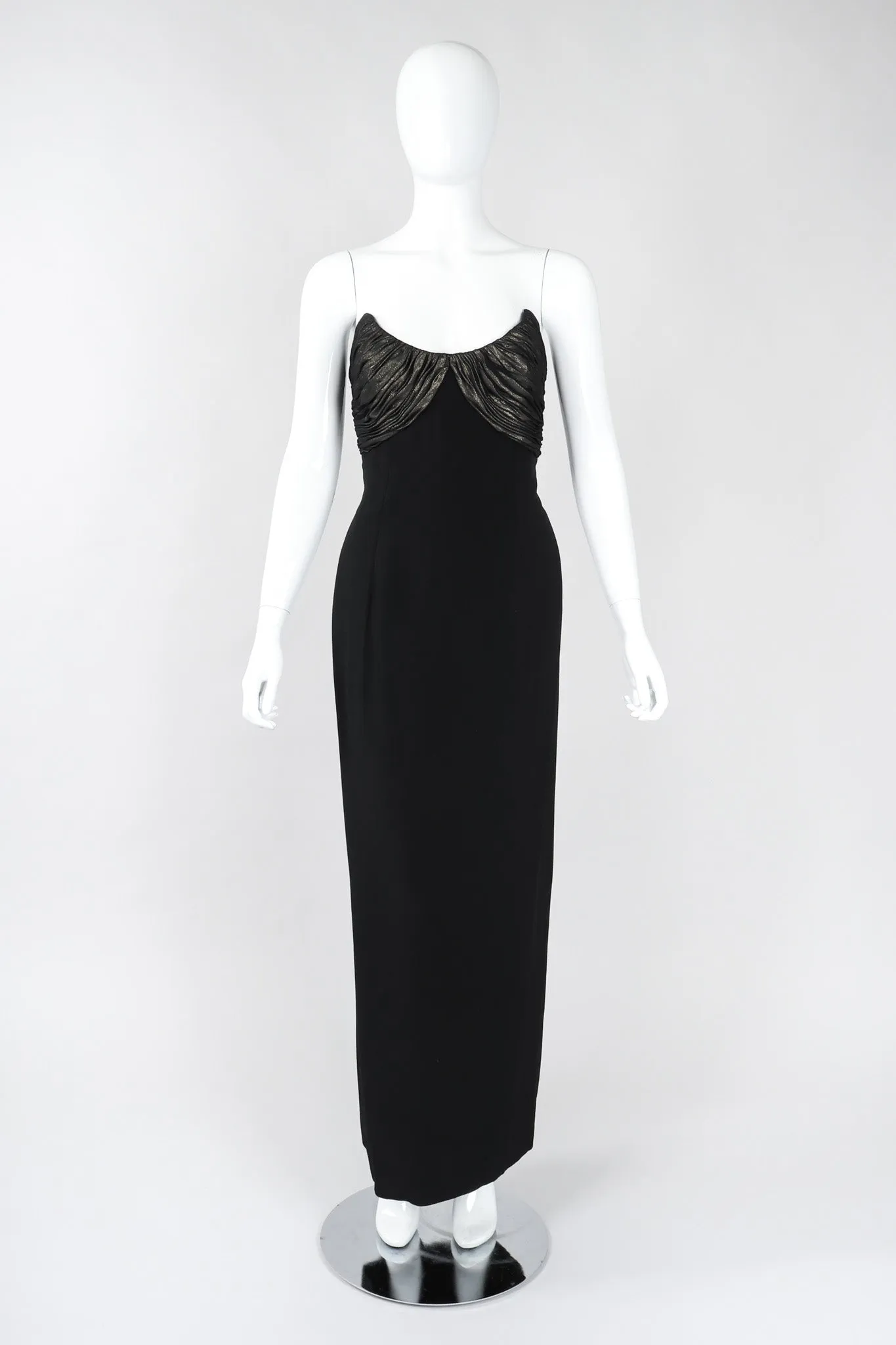 Strapless U-Neck Gown