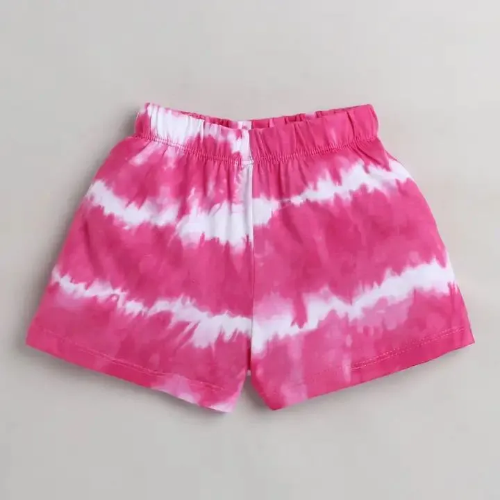 Tie and Dye Printed Shorts - Pink