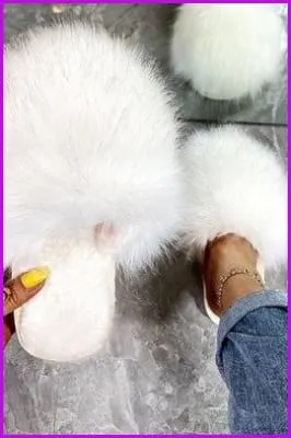 Warm Faux Fur Ladies Cross Soft Plush Furry House Slippers F1646