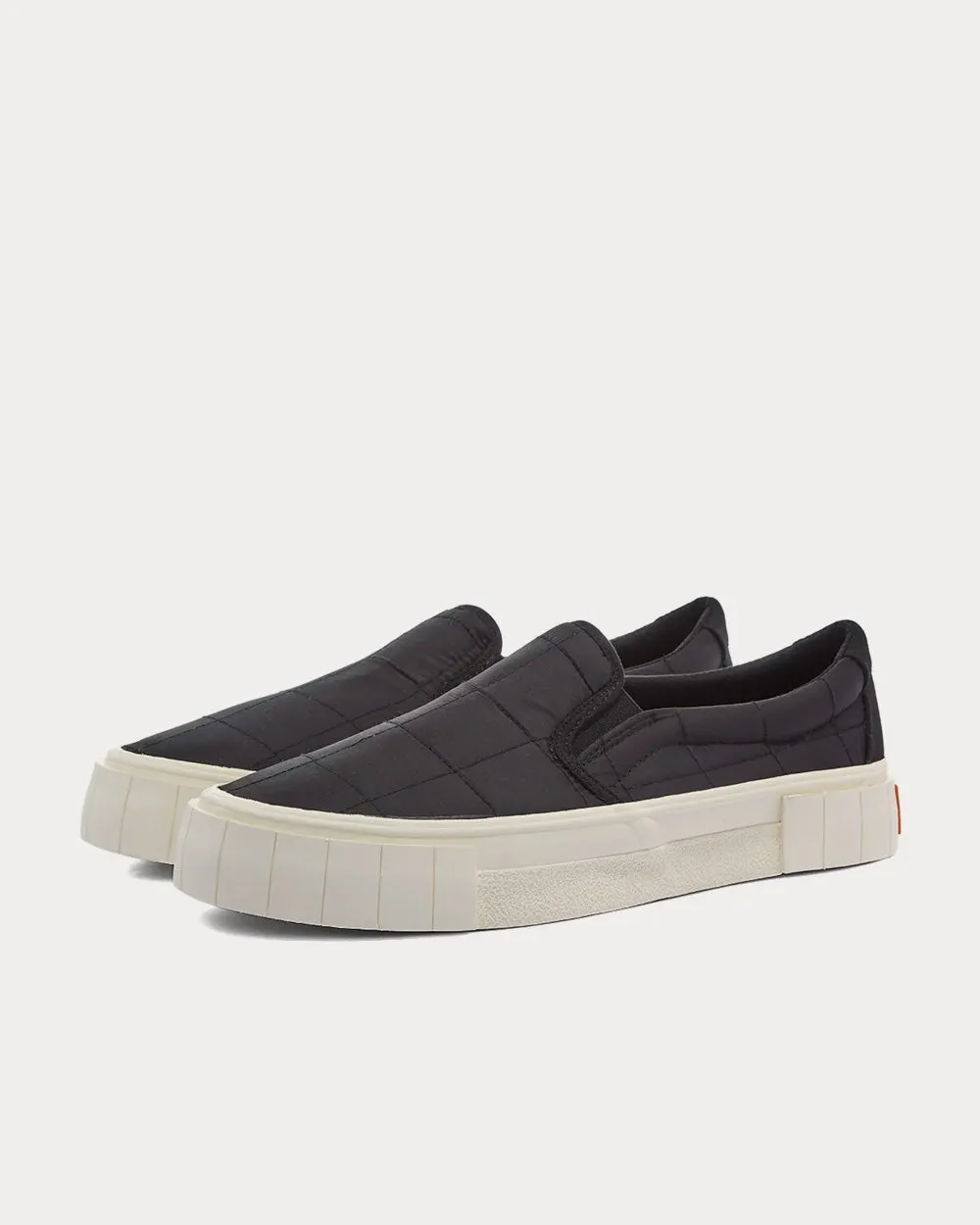Yess Padded Black Slip On Sneakers
